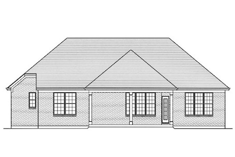 Architectural House Design - Exterior - Rear Elevation for Traditional House Plan #46-484 - 3 bed, 2 bath