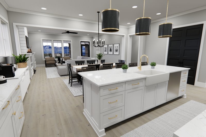 Architectural House Design - Interior - Kitchen 2 for Farmhouse House Plan #51-1263 - 3 bed, 3.5 bath