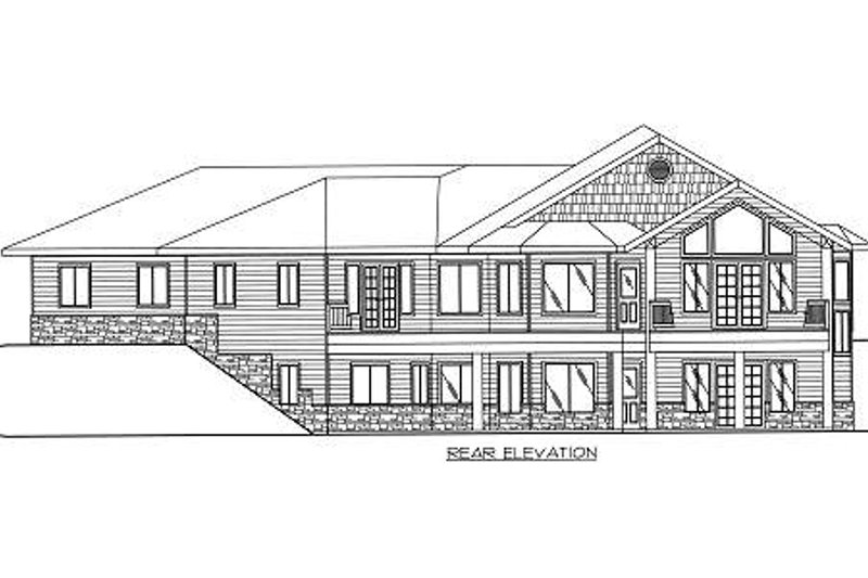 Home Plan - Exterior - Rear Elevation for Bungalow House Plan #117-578 - 3 bed, 3 bath