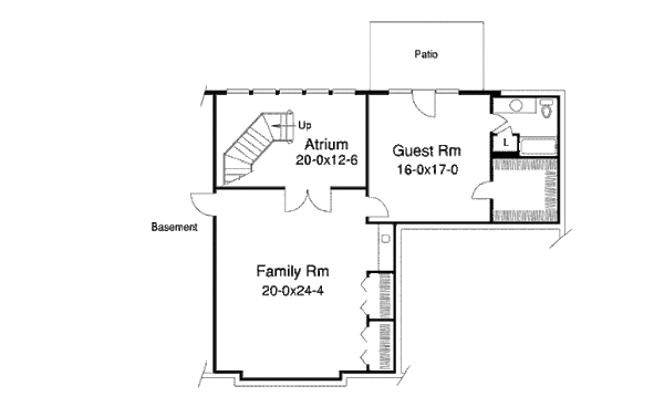 Dream House Plan - Ranch Floor Plan - Lower Floor Plan #57-307