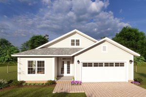 Cottage Exterior - Front Elevation Plan #513-2202