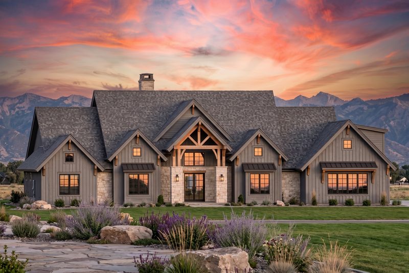 Architectural House Design - Exterior - Front Elevation 5 for Country House Plan #1096-212 - 4 bed, 5 bath