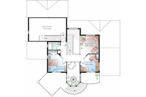 Floor Plan - Upper Floor for Victorian House Plan #23-725 - 3 bed, 2.5 bath