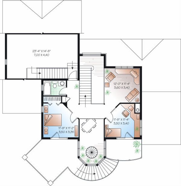 House Plan Design - Victorian Floor Plan - Upper Floor Plan #23-725