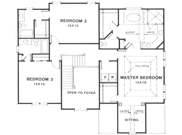 House Plan Design - Southern Floor Plan - Upper Floor Plan #129-137