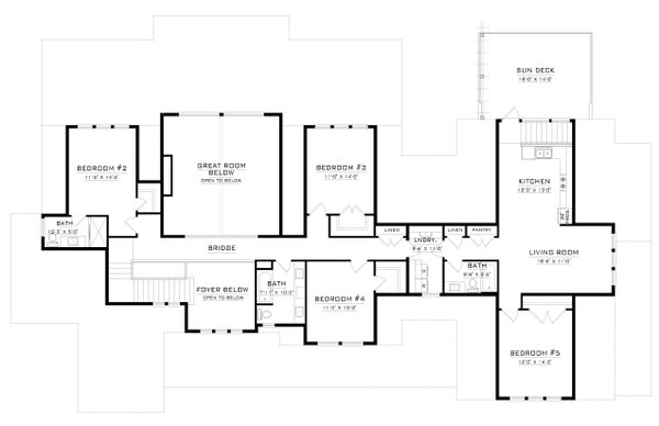 Architectural House Design - Craftsman Floor Plan - Upper Floor Plan #1086-15