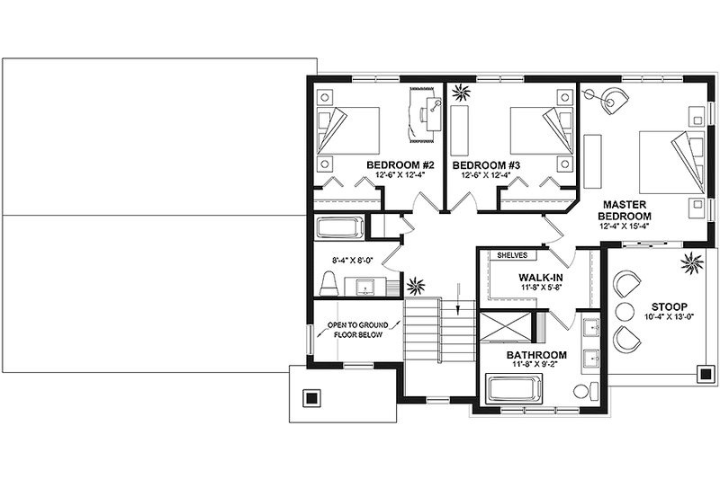 Dream House Plan - Floor Plan - Upper Floor for Farmhouse House Plan #23-2782 - 5 bed, 2.5 bath