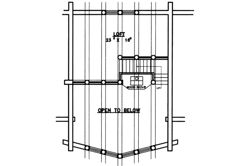 Home Plan - Floor Plan - Upper Floor for Log House Plan #117-404 - 6 bed, 3.5 bath