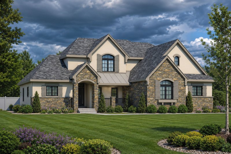 Dream House Plan - Exterior - Front Elevation 3 for Traditional House Plan #20-2126 - 4 bed, 3.5 bath