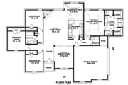 European Style House Plan - 3 Beds 2 Baths 1879 Sq/Ft Plan #81-944 