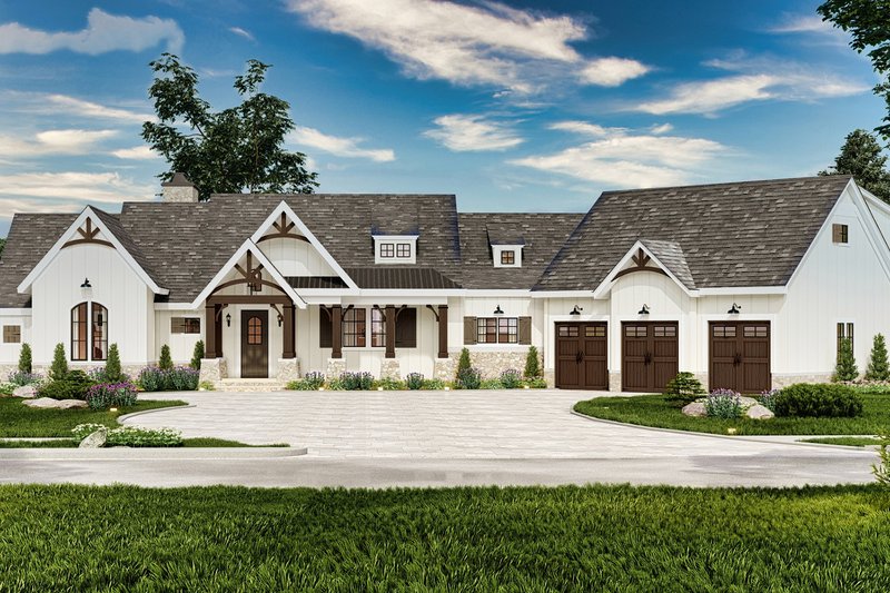 Home Plan - Farmhouse Exterior - Front Elevation Plan #119-445