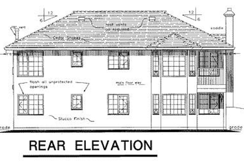 House Design - Exterior - Rear Elevation for Ranch House Plan #18-125 - 3 bed, 1.5 bath