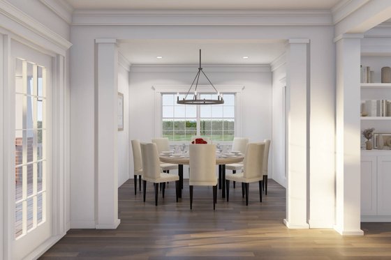 Interior - Dining Room for Classical House Plan #17-2855 - 5 bed, 3.5 bath