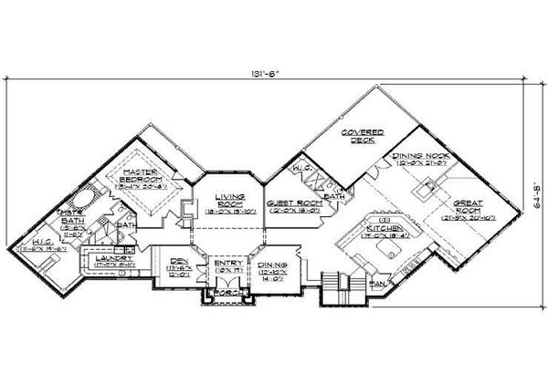 Home Plan - Traditional Floor Plan - Main Floor Plan #5-450