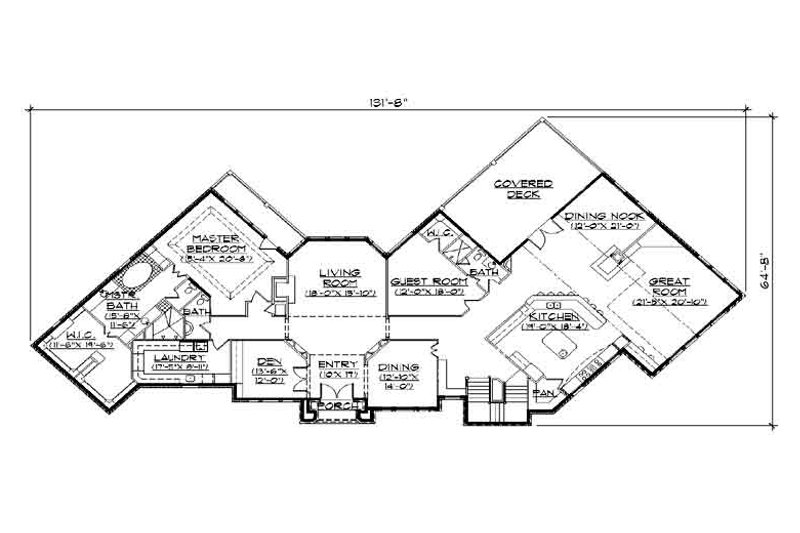 House Plan Design - Floor Plan - Main Floor for Traditional House Plan #5-450 - 5 bed, 5.5 bath