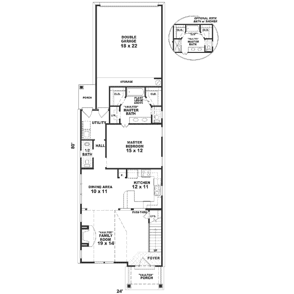 Southern Floor Plan - Main Floor Plan #81-134