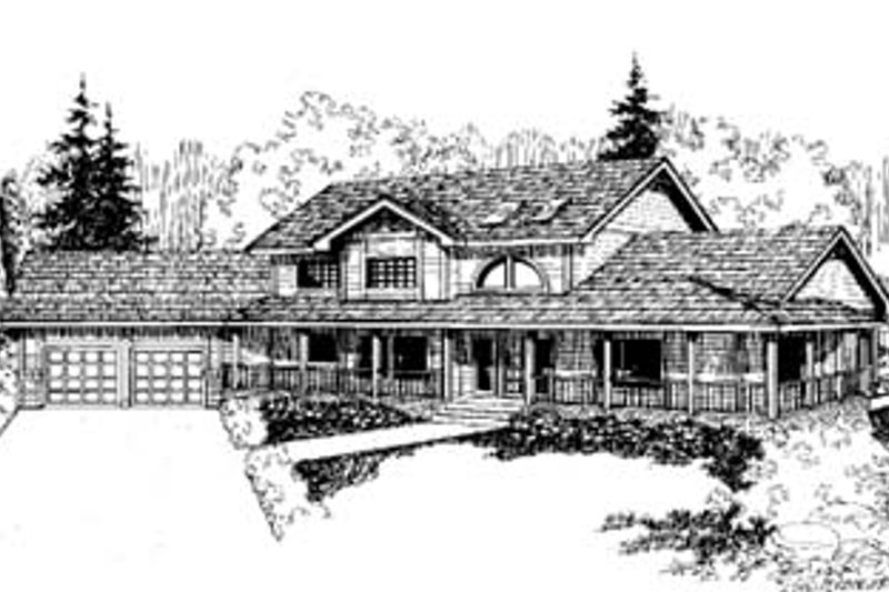 Dream House Plan - Traditional Exterior - Front Elevation Plan #60-157