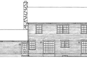 Exterior - Rear Elevation for Colonial House Plan #72-441 - 4 bed, 2.5 bath