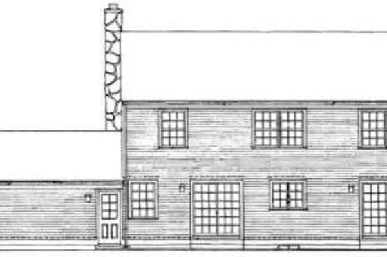 Exterior - Rear Elevation for Colonial House Plan #72-441 - 4 bed, 2.5 bath