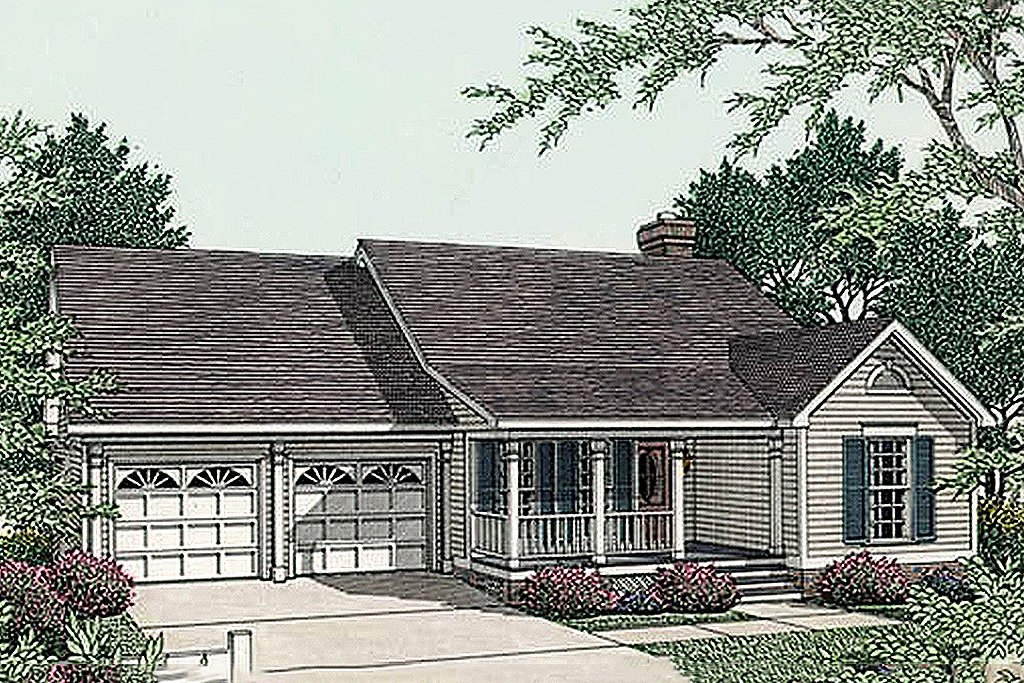 Country style, Traditional Home design, front elevation