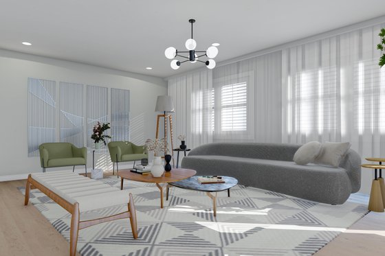 Interior - Family Room for Traditional House Plan #1060-191 - 3 bed, 2 bath
