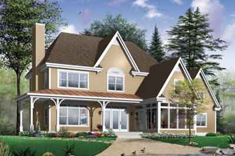 Home Plan - Farmhouse Exterior - Front Elevation Plan #23-666
