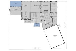 Floor Plan - Main Floor for Craftsman House Plan #437-121 - 4 bed, 3.5 bath
