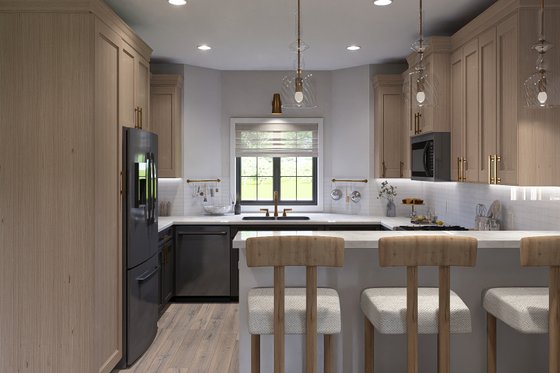 Interior - Kitchen for Traditional House Plan #455-202 - 2 bed, 2 bath
