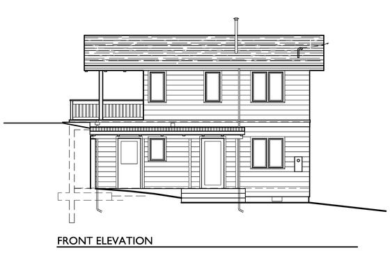 Exterior - Other Elevation 2 for Cottage House Plan #890-3 - 2 bed, 1 bath