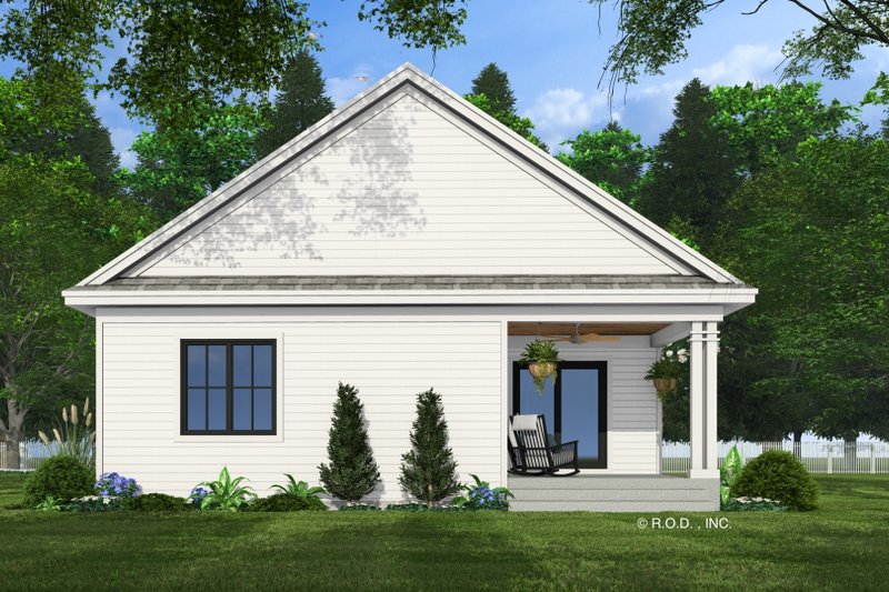 Dream House Plan - Exterior - Rear Elevation for Farmhouse House Plan #51-1483 - 2 bed, 2 bath