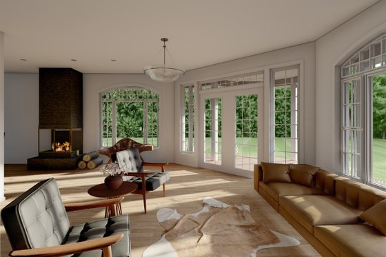 Interior - Family Room for Craftsman House Plan #126-221 - 3 bed, 2 bath