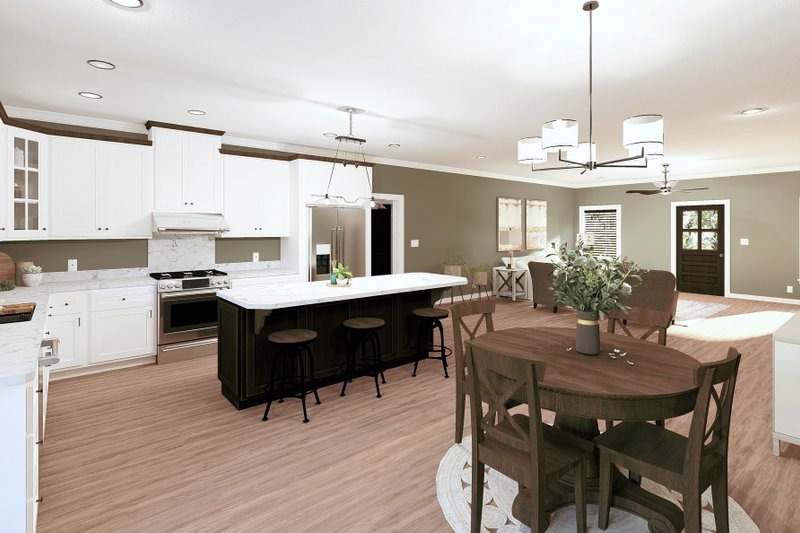 Architectural House Design - Interior - Kitchen for Farmhouse House Plan #44-286 - 3 bed, 2 bath