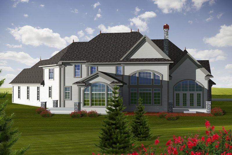 Dream House Plan - Exterior - Rear Elevation for European House Plan #70-1150 - 4 bed, 4.5 bath