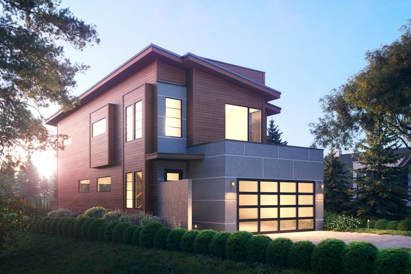 Dream House Plan - Exterior - Other Elevation 1 for Modern House Plan #1066-106 - 3 bed, 3.5 bath