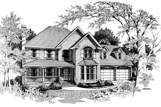Exterior - Front Elevation for Traditional House Plan #10-210 - 3 bed, 2.5 bath