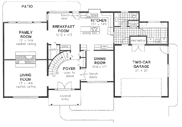 Traditional Floor Plan - Main Floor Plan #18-8971