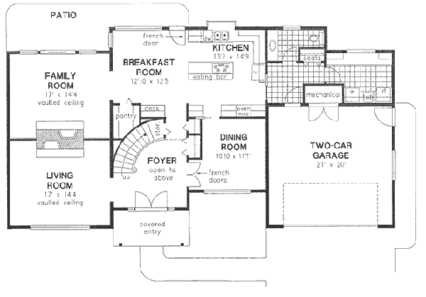 Home Plan - Traditional Floor Plan - Main Floor Plan #18-8971
