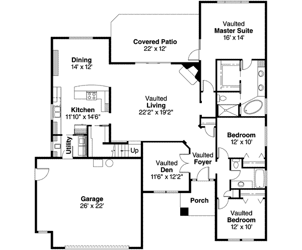 House Plan Design - Floor Plan - Main Floor Plan #124-531