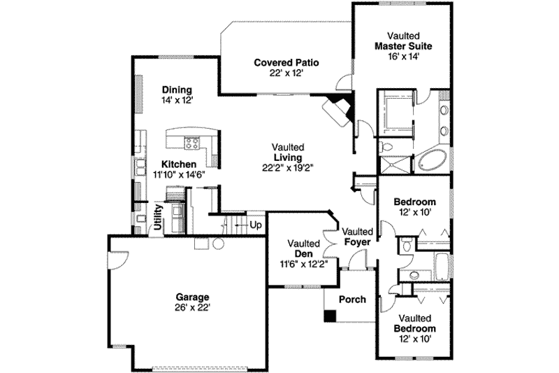 Home Plan - Floor Plan - Main Floor House Plan #124-531 - 3 bed, 2 bath