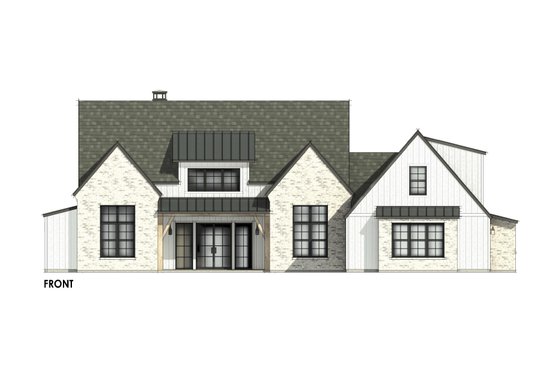 Exterior - Front Elevation 6 for European House Plan #1096-61 - 4 bed, 3.5 bath