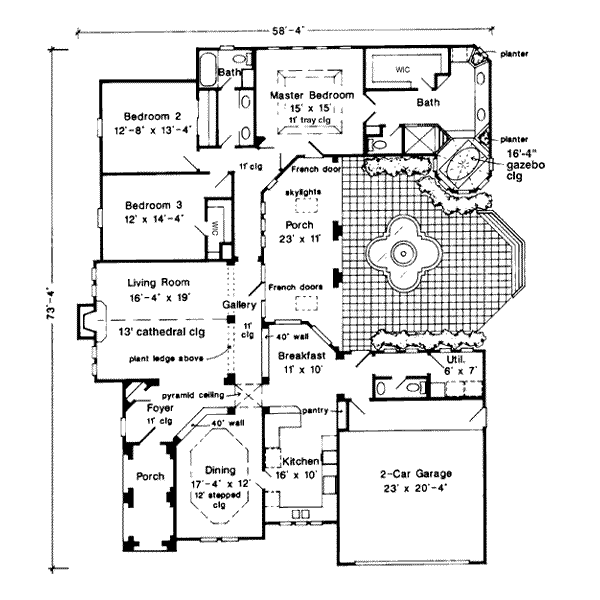 House Blueprint - Mediterranean Floor Plan - Main Floor Plan #410-209