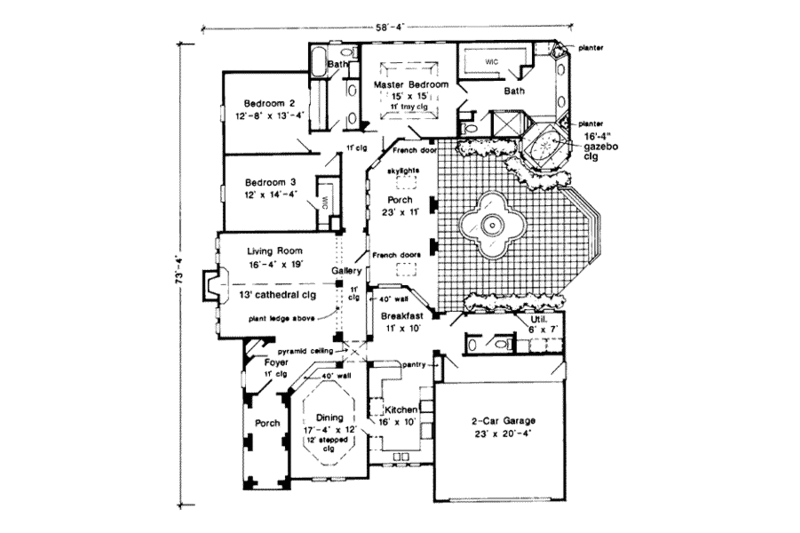 Dream House Plan - Floor Plan - Main Floor for Mediterranean House Plan #410-209 - 3 bed, 2.5 bath