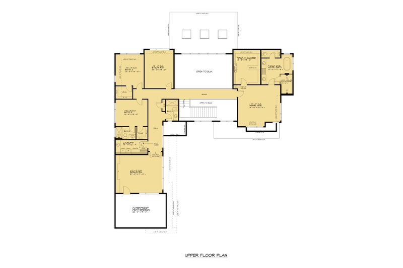 Architectural House Design - Floor Plan - Upper Floor for Contemporary House Plan #1066-289 - 4 bed, 4.5 bath