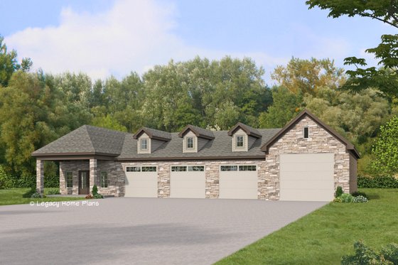 Seven-Car Garage Plan