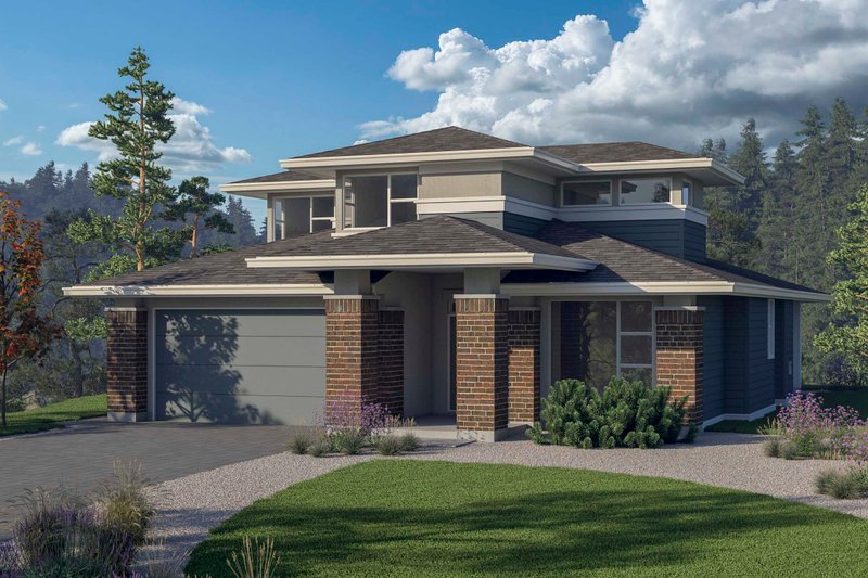 Home Plan - Prairie Exterior - Front Elevation Plan #1100-51