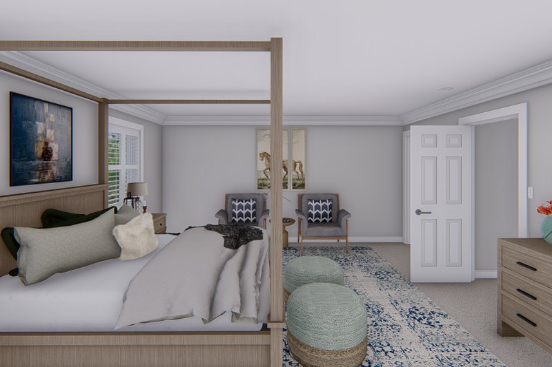 Architectural House Design - Interior - Master Bedroom 1 for Traditional House Plan #1060-138 - 4 bed, 2.5 bath