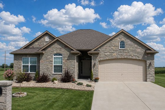 Exterior - Front Elevation 6 for Traditional House Plan #20-2123 - 3 bed, 2.5 bath