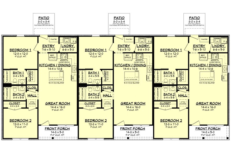 Home Plan - Floor Plan - Main Floor for Traditional House Plan #430-389 - 6 bed, 6 bath