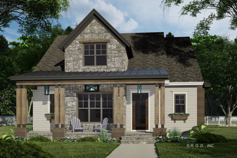 Home Plan - Exterior - Front Elevation 3 for Traditional House Plan #51-1563 - 3 bed, 3.5 bath