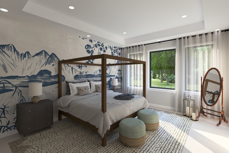 House Blueprint - Interior - Master Bedroom 1 for European House Plan #1060-443 - 3 bed, 2 bath